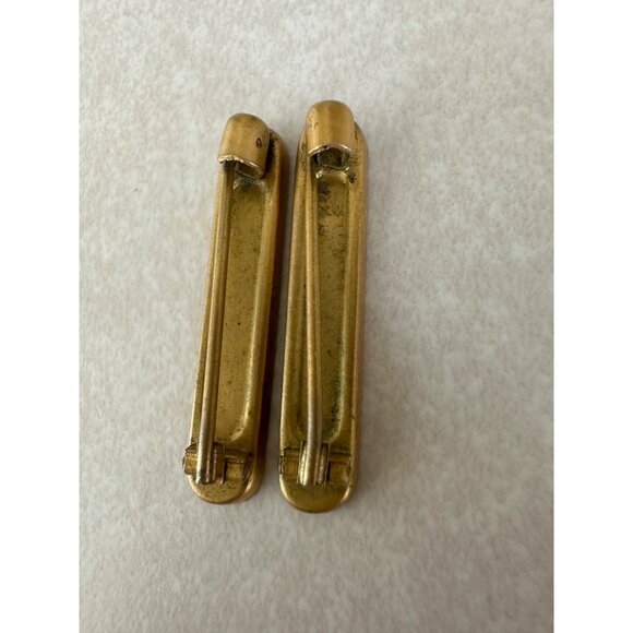 Antique Victorian bundle 2 gold filled red glass seed pearls bar pins brooches - Picture 5 of 6